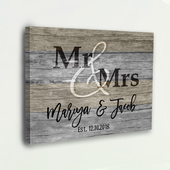 Mr & Mrs Personalized Couple Home Decor