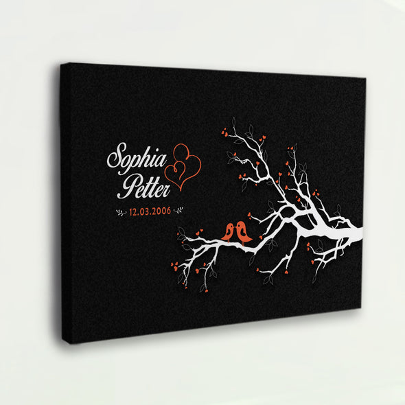 Love Birds Custom Canvas