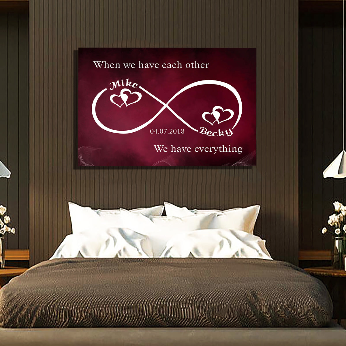 Custom Infinity Love Canvas Wallart