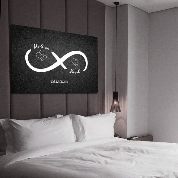 Personalized Infinity Love Wall Art
