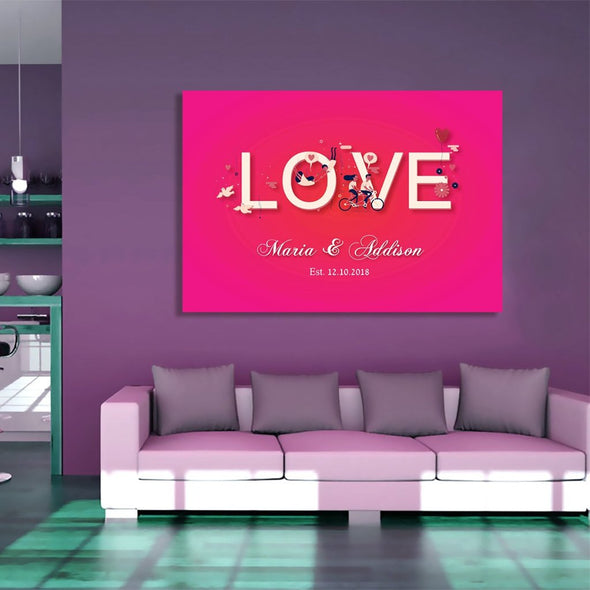 Personalized Love Canvas