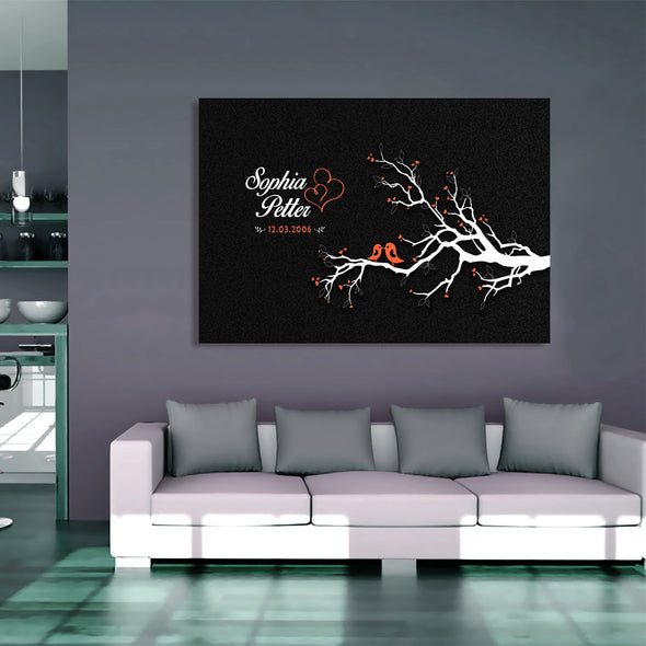 Love Birds Custom Canvas