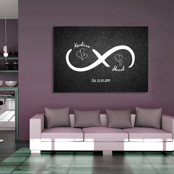 Personalized Infinity Love Wall Art