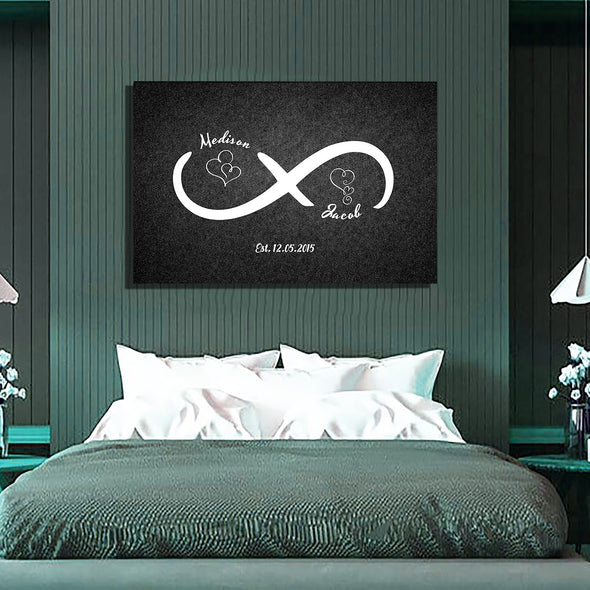 Personalized Infinity Love Wall Art
