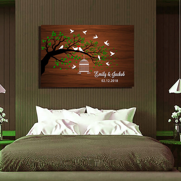 Personalized Love Tree Canvas Wall Art - Exclusively Made