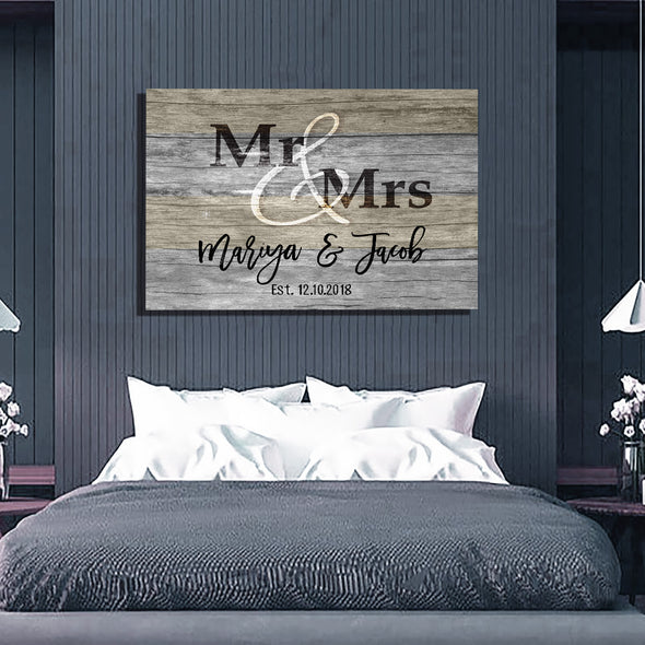 Mr & Mrs Personalized Couple Home Decor