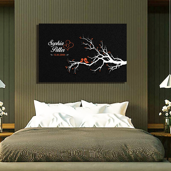 Love Birds Custom Canvas