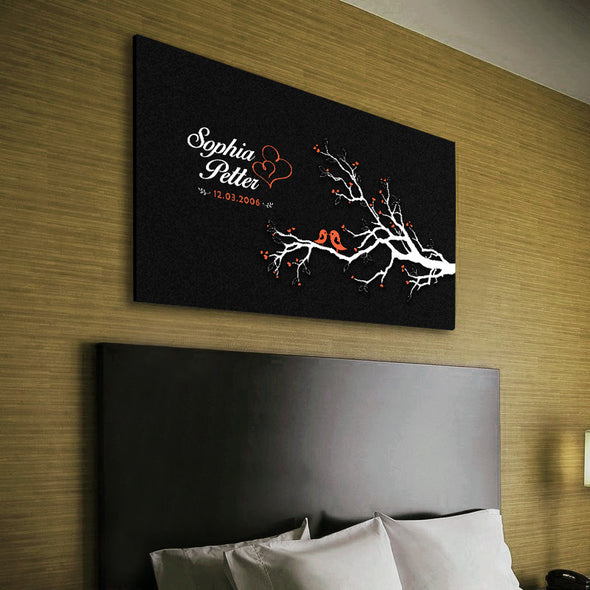 Love Birds Custom Canvas