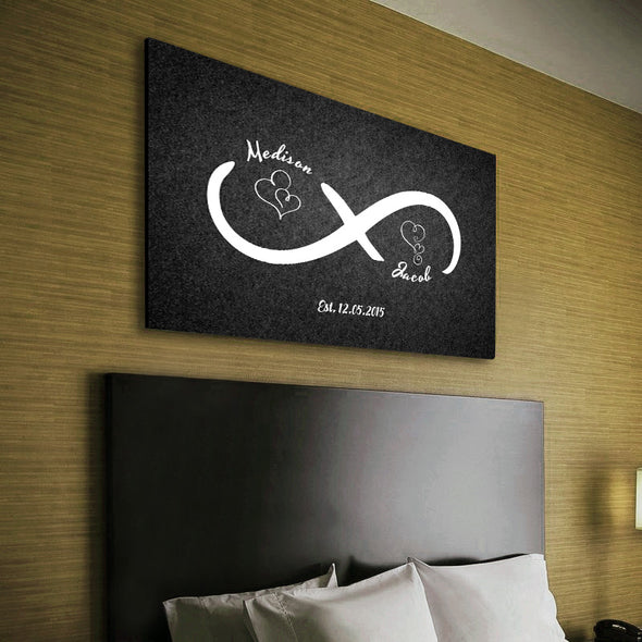 Personalized Infinity Love Wall Art