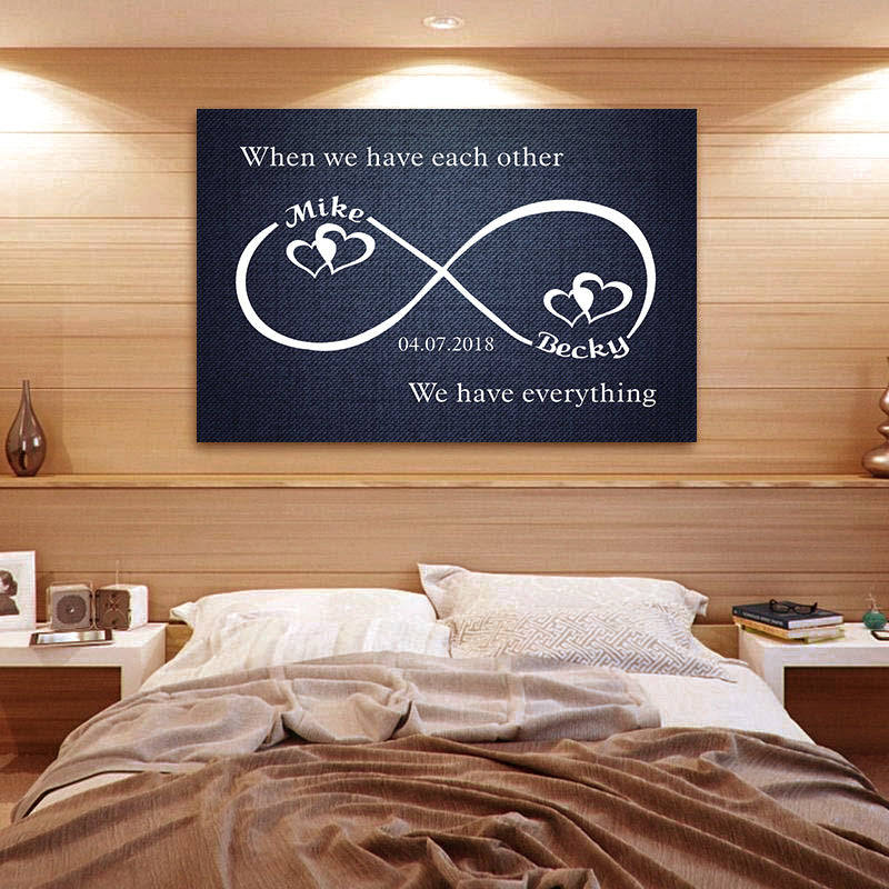 Custom Infinity Love Canvas Wallart