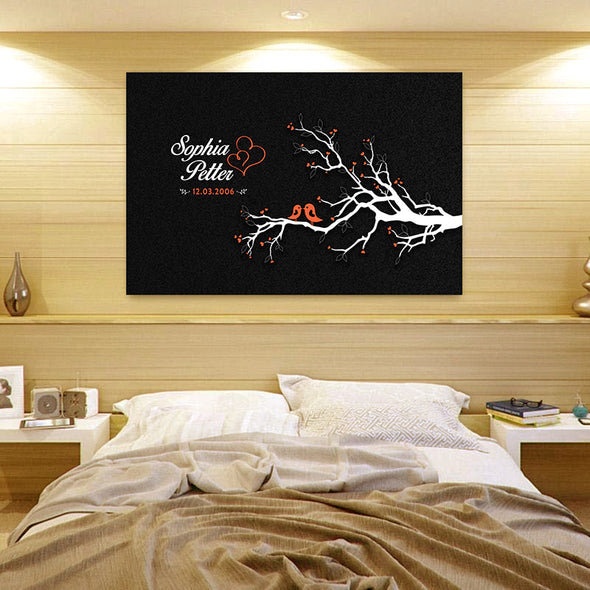 Love Birds Custom Canvas