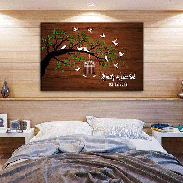 Personalized Love Tree Canvas Wall Art - Exclusively Made