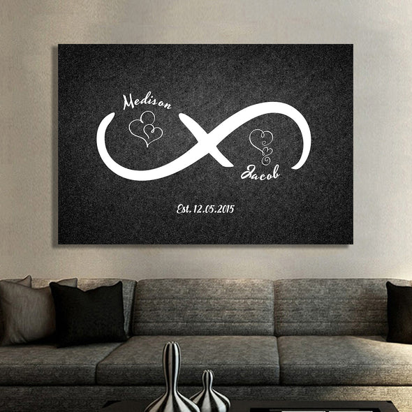 Personalized Infinity Love Wall Art
