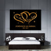 Personalized Two Hearts One Love Canvas