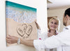 Love on Beach - Personalized Canvas Print Gift
