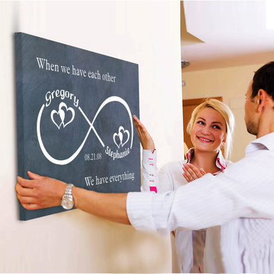 Our Love Is Infinite - Ready To Hang Canvas - Free Shipping & Customization