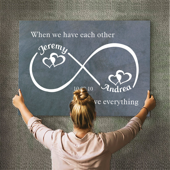 Our Love Is Infinite - Ready To Hang Canvas - Free Shipping & Customization
