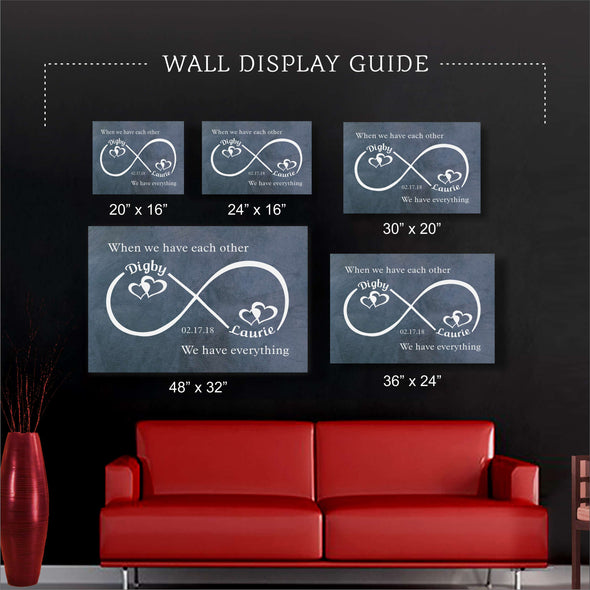 Our Love Is Infinite - Ready To Hang Canvas - Free Shipping & Customization