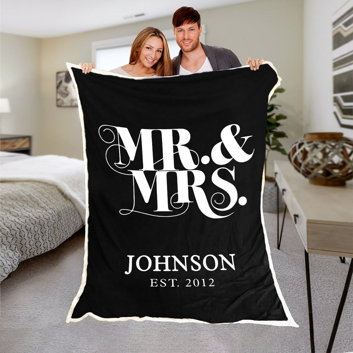 Personalized blanket wedding best sale gift