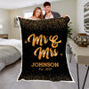 Custom Couple Blanket With Name And Wedding Year