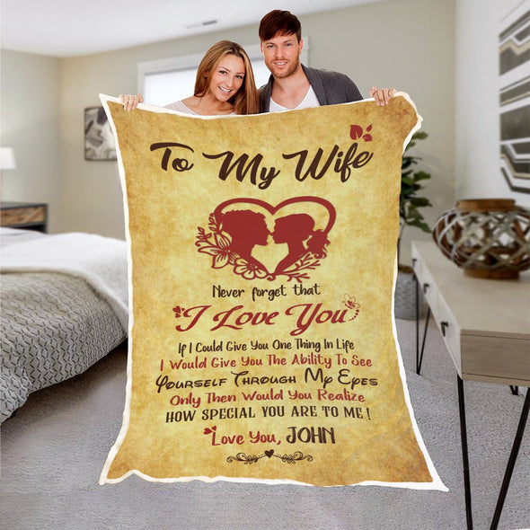 "How Special You Are To Me" Cozy Blanket For Wife