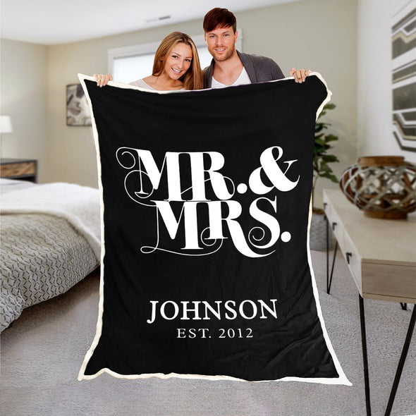 Personalized Couple Blanket "The Best Wedding Gift"