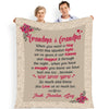 "This Blanket Has Our Hugs & Kisses"  Nana/Papa/Dad/Grandpa/Grandma/Mom/Grandpa & Grandma Customized Blanket With Grand Kids/Kids Name