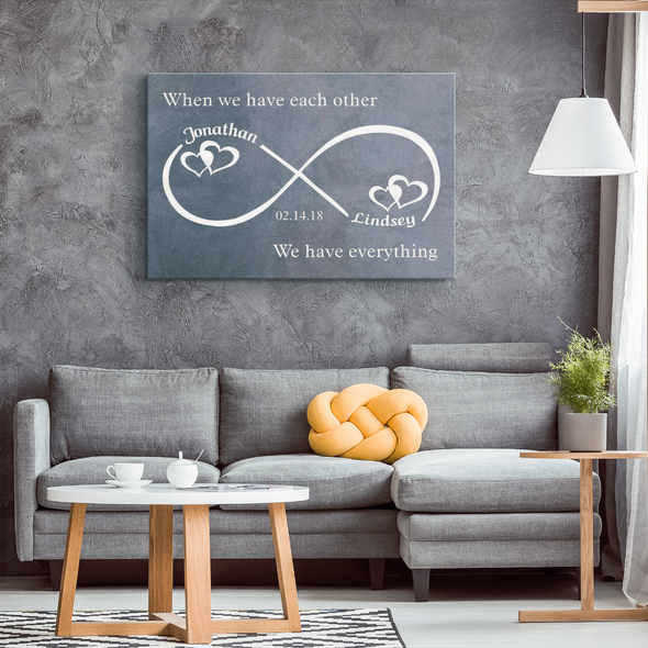 Our Love Is Infinite - Ready To Hang Canvas - Free Shipping & Customization