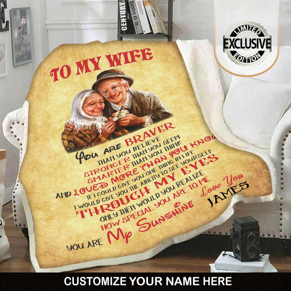 "You Are My Sunshine" Premium Personalized Blanket