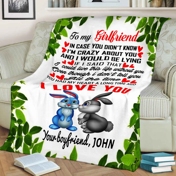 "To My Girlfriend I Love You"- Personalized Blanket