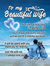 "To My Beautiful Wife" Personalized Blanket