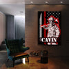 Personalized Firefighter Canvas Art